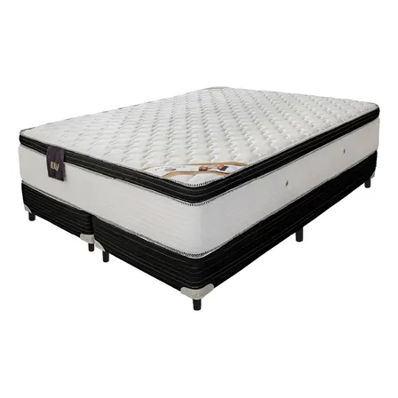 Sommier Y Colch&oacute;n Sue&ntilde;o Dorado Dub&aacute;i S&uacute;per King 200x200cm