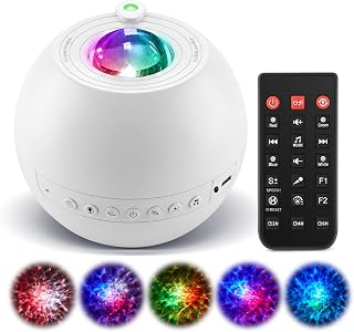 Sound Machine Light Projector, 30 Sleep Sounds for Adult, Bluetooth Speaker | 3-in-1 Baby Sound Machine: 30 sleep sounds (white/brown noise, fans, rain), Bluetooth 5.3 speaker & 15-color light projector.