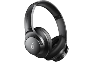 Soundcore by Anker Q20i Hybrid Active Noise Cancelling Headphones, Wireless Over-Ear Bluetooth, 40H Long ANC Playtime, Hi-Res Audio, Big Bass, Customize via an App, Transparency Mode (Black)