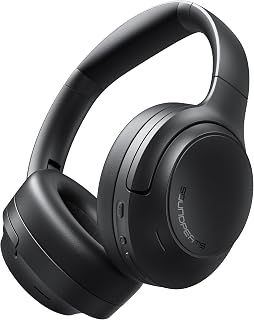 SoundPEATS Cove Pro - Over Ear Headphones - Black | 56dB Adaptive Noise Cancellation, 95H Battery for Long Flights, Comfortable Over-Ear Design, Hi-Res Audio & Clear Calls