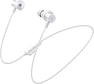 SoundPEATS Q40 HD - Sports Neckband Bluetooth Headphones - Off-White | LDAC Hi-Res Audio,Bluetooth 6.0,IP67 Waterproof Wireless Earbuds, 20H Playtime for Running Gym, Fast Charge Dual Pairing