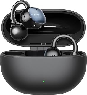 SoundPEATS UU2 Wireless Open Ear Earbuds for Glasses, LDAC Hi-Res, 42H IPX5 | Memory Steel Wire, 4.73g Each, Dynamic EQ, 12mm Driver, Bluetooth 6.0 Multipoint, 15min Fast Charge for Running Gym Workouts