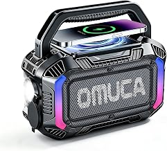 Speakers Bluetooth Wireless, 40W Portable Bluetooth Speaker with Bass, IPX7 Waterproof & Floatable, 20H Playtime, RGB Light, Loud Speakers with TWS for Work, Outdoor, Garage(Black)