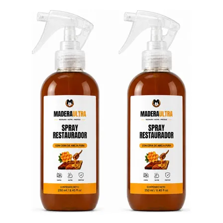Spray Restaurador Madera Maderaultra Nutre-brillo 250ml X2un