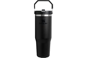 STANLEY IceFlow 2.0 Flip Straw Tumbler, 30 oz, Black 2.0 | Easy Carry Handle | Twist On Lid and Flip Up Straw | Leak Resistant Water Bottle | Insulated Stainless Steel | BPA-Free