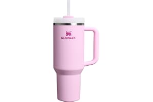 STANLEY Quencher H2.0 Flow State Tumbler, 40 oz, Rose Quartz 2.0 | Handle and Straw | 3-Position Lid | Cup Holder Compatible for Travel | Insulated Stainless Steel Cup | BPA-Free