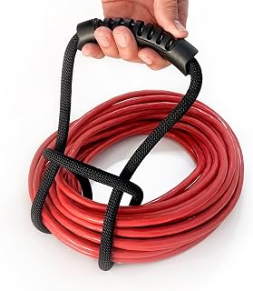 Storage Straps 15.7-inch (2-Pack) Extension Cord Organizer, Vacuum Hose Holder, Shop Storage, Air or Water Hose Organizer for your Home, Garage, Boat, RV and More Cable Straps (BLack, S（15.7inch）)