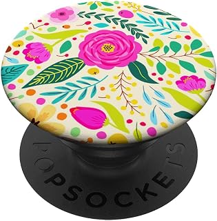 Summer Flower Modern Colorful Cute Garden Botanical Floral PopSockets Adhesive PopGrip
