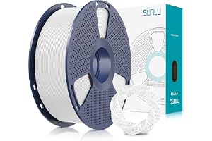 SUNLU PLA Plus Filament 1.75mm White 1KG | Neatly Wound, Upgrade white PLA Filament, Dimensional Accuracy +/- 0.02 mm, Fit Most FDM 3D Printers