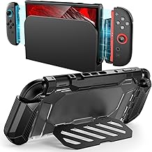 SUPCASE Dockable Case for Nintendo Switch 2, [Foldable Aluminum Alloy Stand] [Military-Grade Protection] [Exclusive Hinge Joy Con Quick Release] Hard Shell Accessories Compatible with Switch 2, Black