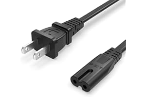 Superer AC Power Cord Cable Fit for Sony PS5 PS4 PS3 Slim PlayStation 5 4 3, Xbox Series X/S, Xbox One X/S, TV, Printer, Speaker, Universal IEC C7 Figure 8 2 Prong Replacement Cables, ETL Listed