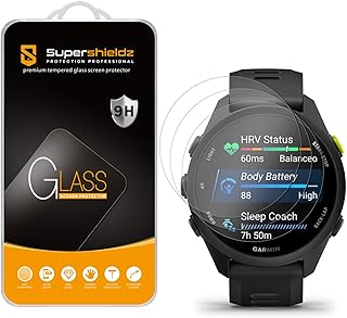 Supershieldz (3 Pack) Designed for Garmin Forerunner 70/170 / 170 Music Tempered Glass Screen Protector, Anti Scratch, Bubble Free