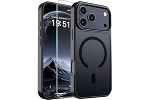 SUPFINE Magnetic for iPhone 18 Pro Case/ 17 Pro Case Black | With Screen Protector, Translucent Matte, Compatible with MagSafe, Military Grade Drop Proof, Rugged Shockproof Protective
