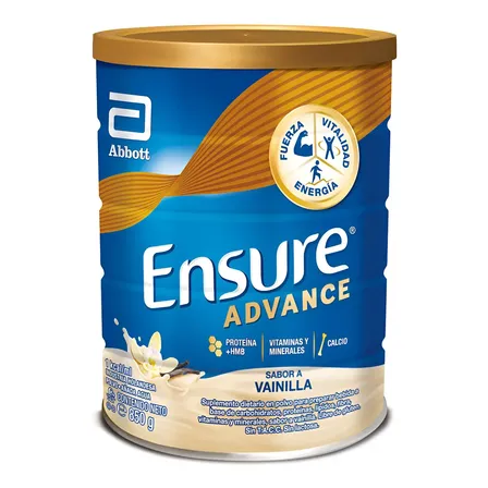 Suplemento Nutricional Ensure Advance en Polvo sabor vainilla de 850g