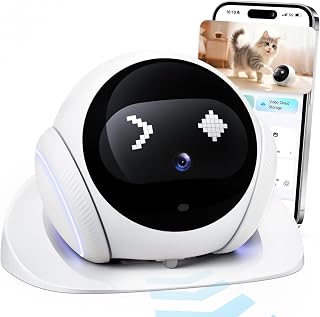 SURPN Pet Camera Robot Companion Monitor &ndash; Movable Home Security Cam with 1080P Video, 2.4GHz WiFi, Motion Tracking, Laser Toy, Two-Way Talk &ndash; App Control for Dogs & Cats