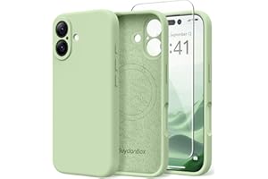SuydanBox Magnetic for iPhone 17 Case, Compatible with MagSafe, [Full Camera Protection][Screen Protector] Silicone Shockproof Protective Phone Case for iPhone 17 6.3", Matcha