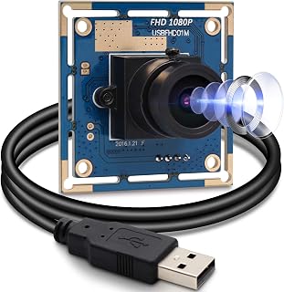 SVPRO 1080P USB Camera for Computer & Raspberry Pi - 30/60/100fps High Speed Board Camera - 2.8mm Lens - Industrial Video - OV2710 CMOS UVC Plug & Play