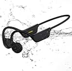 Swimming Headphones, IPX8 Waterproof Bone Conduction Headphone Wireless Underwater Earbuds with 32GB Memory for Swimming, Cycling, Marathon