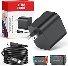 Switch 2 Charger with 10FT(3M) Charging Cable - 60W Support 4K TV Dock Mode, Supply 20V/3A Fast Cord for Switch/OLED/Lite&Steam Deck/Xbox 360 Console - Original Quality (10FT)