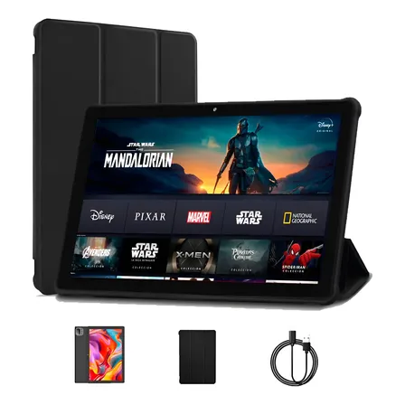 Tablet 64gb 4gb Ram 10 + Funda Android 14 Bluetooth Full Hd Gris