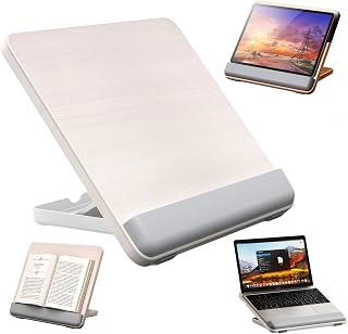 Tablet Desktop Wood Stand Height Adjustable, Portable Multi-Function Computer Drawing Writing Board Holder,for iPad Pro 12.9/11,Air,Mini and More