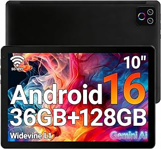 Tablet,10.1" Android 16 Tablet Octa-core 36GB+128GB Dual Camera