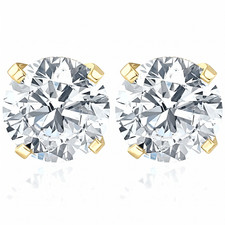 Tachuelas de diamantes VS 1 quilate (ctw) en oro blanco o amarillo de 14 k cultivadas en laboratorio