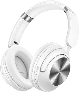 TAGRY Hybrid Active Noise Cancelling Bluetooth Headphones 100H Playtime Wireless Over Ear Headphone with Fast Charging Hi-Res Audio Headsets Comfort Earcups for Commute Travel Office Phone PC