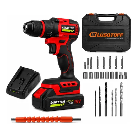 Taladro Atornillador Lusqtoff Brushless 50nm Vel Variable Amarillo 50