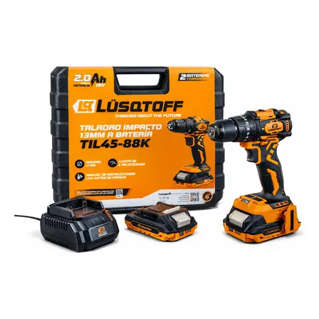 Taladro Atornillador Percutor Brushless 18v Mandril Metalico Naranja 50