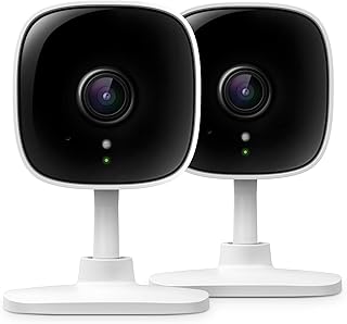 Tapo 2K Indoor Wired Security Camera - Works as a Baby Monitor & Pet Camera, Person/Motion/Baby Cry Detection, 2-Way Audio, Siren, Subscription-Free Local Storage or Optional Cloud, C110P2 (2-Pack)