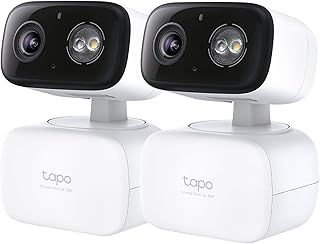 Tapo 2K Indoor/Outdoor Pan/Tilt Wired Security Camera - Baby Monitoring, Person & Baby Cry Detection, 360&deg; Motion Tracking, Color Night Vision, Subscription-Free Local Storage or Optional Cloud, C217