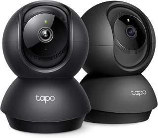 Tapo 2K Pan Tilt Security Camera for Baby Monitor, Dog Camera,C211(2-Pack)