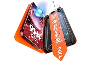 TAURI 2 Pack for iPhone 18 Pro Screen Protector, 1-Step Install | Auto Dust Removal, Full Coverage, Anti-Scratch Bubble-Free, (Ultra HD) Military-Grade 9H+ Tempered Glass for iPhone 18 Pro