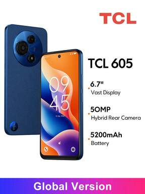 TCL  Smartphone Global Version 6.7"90Hz Vast HD+ Display Dual Stereo Speakers 50MP Hybrid Rear Camera MediaTek G81 Octa-Core Processor Enhanced IP54 Durabilities 5200mAh Battery 18W Fast Charging $126.07 5% OFF