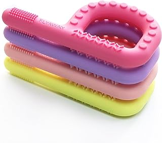 Teething Sticks for Babies, Silicone Chew Toys for Kids Autistic Children 4 Pack, Oral Motor Stimulation Autism Sensory Products Toddler Sensory Toys for Teething Baby Kids Adults with Anxiety ADHD
