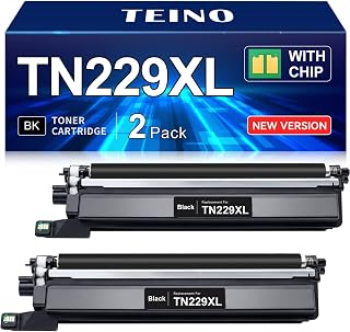 TEINO Compatible TN229XL Black Toner Cartridges Replacement for Brother TN229XL TN229 TN229XLBK TN 229 TN 229XL Toner for MFC-L3720CDW MFC-L3780CDW HL-L3220CDW HL-L3280CDW Printer Black (2 Pack)