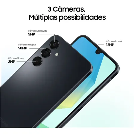 Tel&eacute;fono celular Samsung Galaxy A16 128 GB 4 GB de RAM C&aacute;mara de 50 MP Pantalla 6.7 NFC Negro