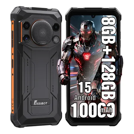 Tel&eacute;fono M&oacute;vil Fossibot F110 L Dual Sim Resistant 128 Gb Rom 8 Gb (4+4) Dual Sim Orange Naranja