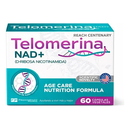 Telomerina Nad+ X 60 Capsulas Antienvejecimiento Longevidad Sin Sabor