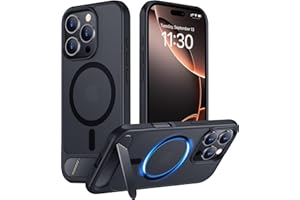 Temdan Magnetic Compatible with iPhone 16 Pro Max Case, [Built-in Invisible Kickstand][Compatible with MagSafe] [Military Grade Shockproof] Slim Translucent Matte Phone Case for iPhone 16 Pro Max 6.9"