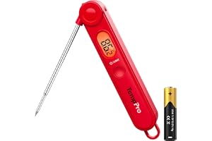 TempPro TempSwift 1 Sec Digital Meat Thermometer for Cooking | Backlit, NSF Certified Instant Read Thermometer, Kitchen Food Thermometer for Grill Smoker BBQ Oil Fry Candy Turkey Milk