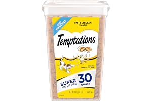 Temptations Cat Treats Classic Crunchy and Soft Cat Treats, Tasty Chicken Flavor, 30 oz. Tub