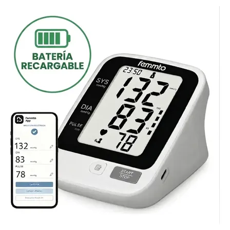 Tensiometro Digital Brazo Presion Arterial Aparato Para Tomar Presion Bater&iacute;a Recargable Usb Medidor Automatico Femmto