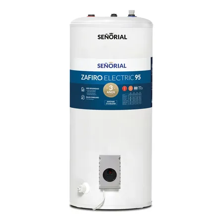 Termotanque El&eacute;ctrico Se&ntilde;orial Zafiro TESZP-95 80 Litros color blanco