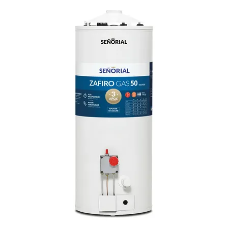 Termotanque Multigas Se&ntilde;orial Zafiro Tszp-50 50 Litros Color Blanco