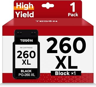 TESEN 260XL Black Ink Cartridges Replacement for Canon 260 PG-260XL PG-260 XL High Yield for TS6400 TS6420 TS6420a TR7000 TR7020 TR7020a TS5300 TS5320 Printer Ink Cartridge(1 Black)