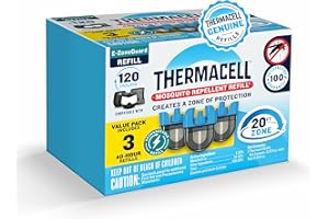 Thermacell E-ZoneGuard Mosquito Repellent Refill with 20-Foot Zone of Scientifically Proven Outdoor Protection; Rechargeable; 120-Hr Refill; Bug Spray Alternative; Scent Free; DEET-Free