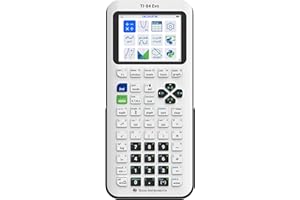 TI-84 Evo Graphing Calculator Texas Instruments, White | Intuitive Icon-based Homescreen, USB-C Charging, Python Programming, Faster Performance, Bigger Graphs than TI-84 Plus CE