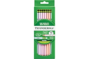 Ticonderoga&reg; Pastel Pencils, 2 Soft, Assorted Colors, Pack Of 10 Pencils
